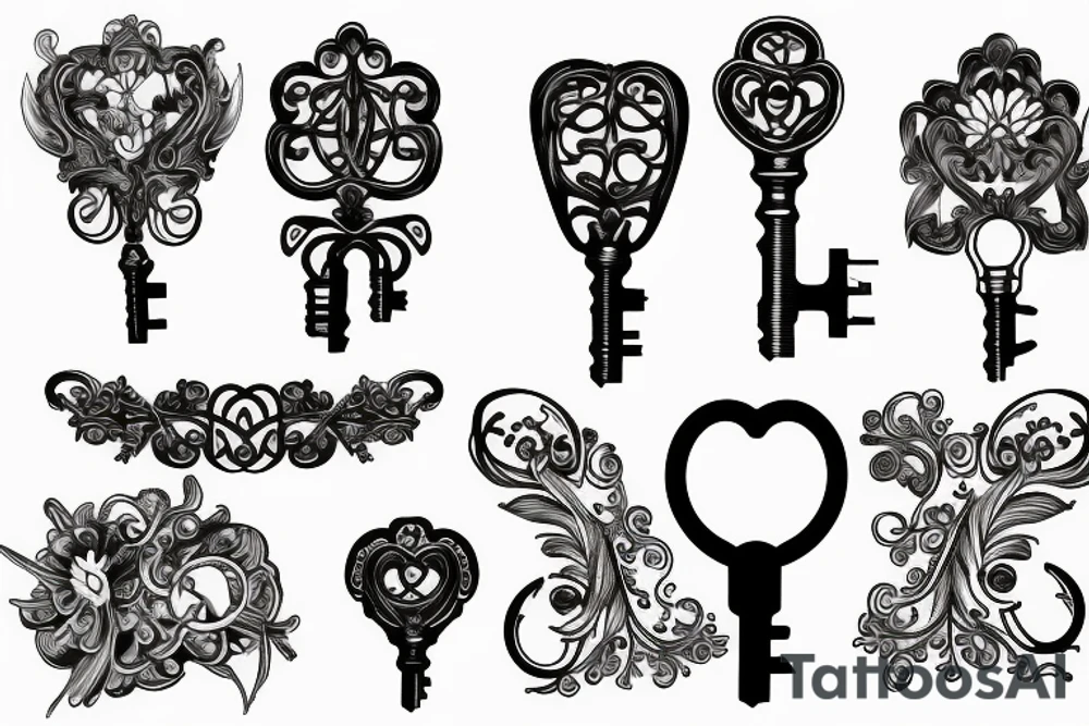 Lock and Key tattoo idea