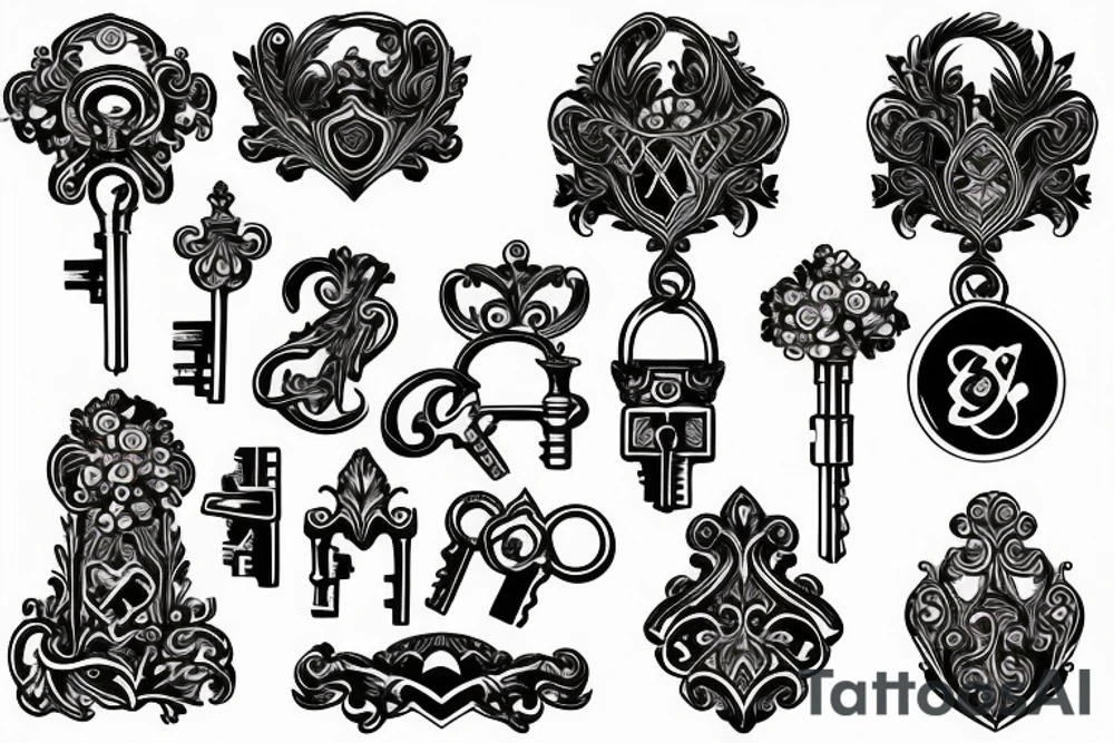 Lock and Key tattoo idea