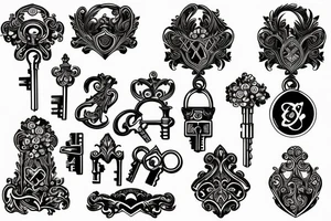Lock and Key tattoo idea
