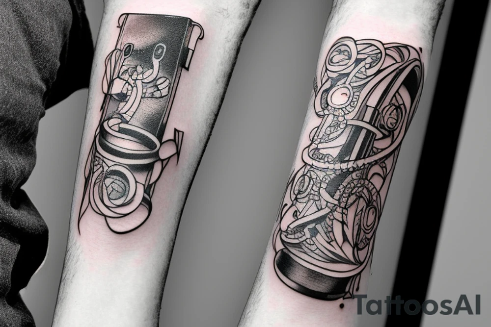 Arm band with keys tattoo idea
