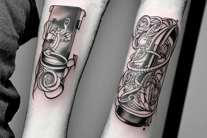 Arm band with keys tattoo idea