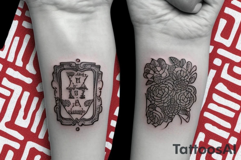 Arm band with keys tattoo idea