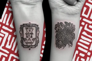 Arm band with keys tattoo idea