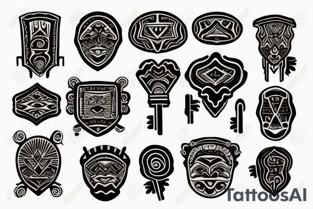 Arm band with keys tattoo idea