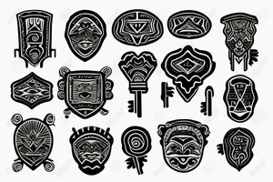 Arm band with keys tattoo idea