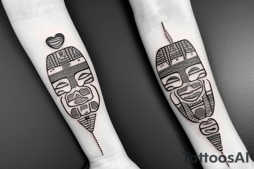 Arm band with keys tattoo idea