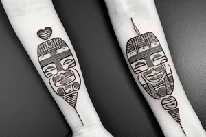 Arm band with keys tattoo idea