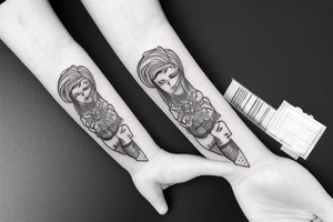 Arm band with keys tattoo idea
