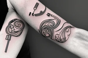 Arm band with keys tattoo idea