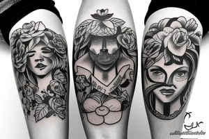 Strong bond between brother and sister that had a hard life tattoo idea
