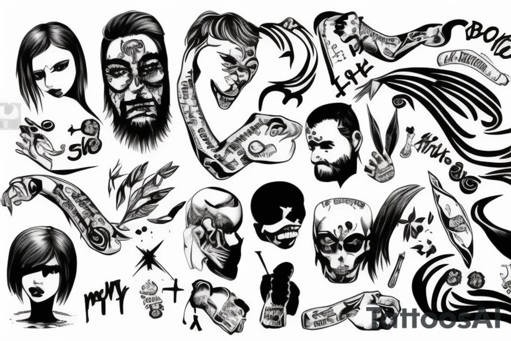 Strong bond between brother and sister that had a hard life tattoo idea