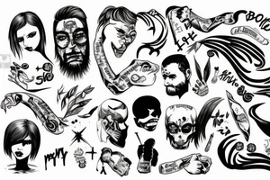 Strong bond between brother and sister that had a hard life tattoo idea