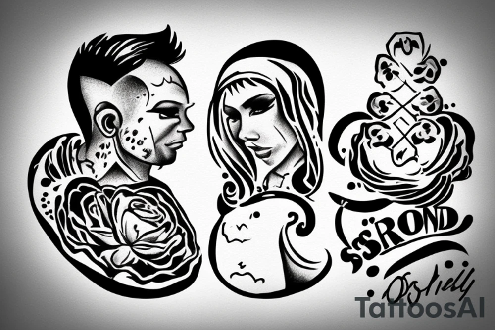 Strong bond between brother and sister that had a hard life tattoo idea