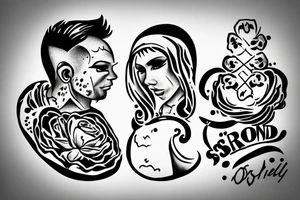 Strong bond between brother and sister that had a hard life tattoo idea