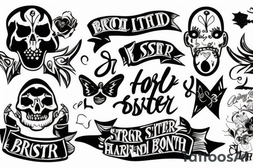 Strong bond between a brother and a sister that had a hard life tattoo idea