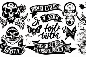 Strong bond between a brother and a sister that had a hard life tattoo idea