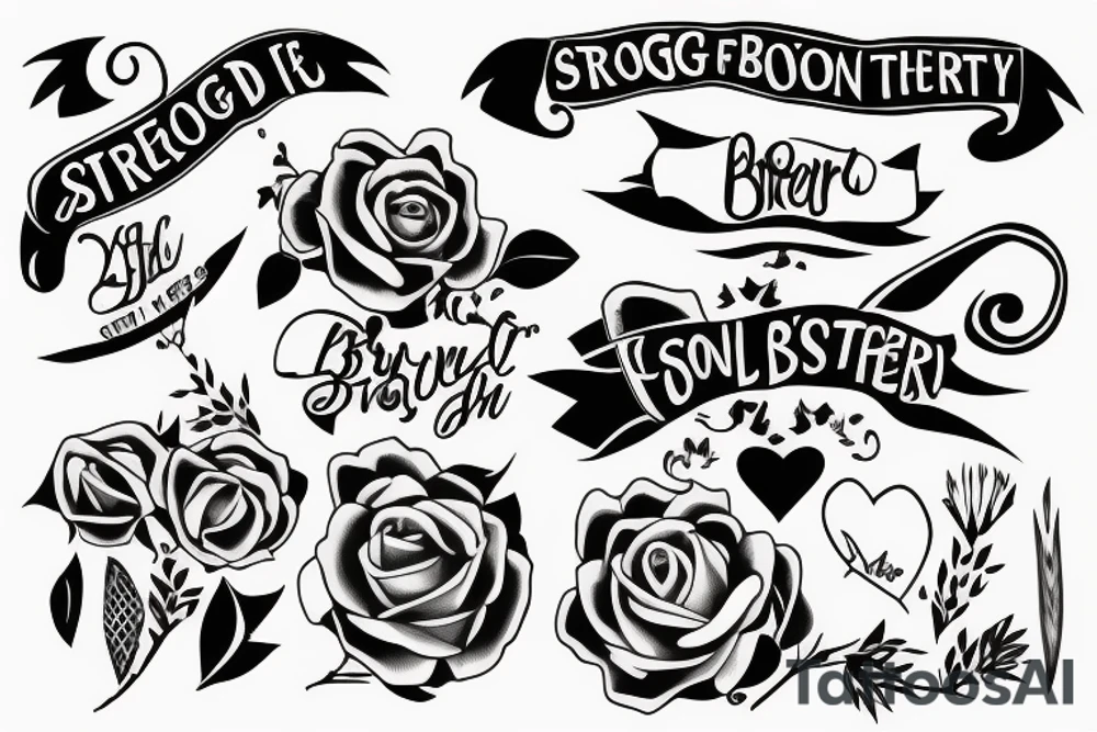 Strong bond between a brother and a sister tattoo idea