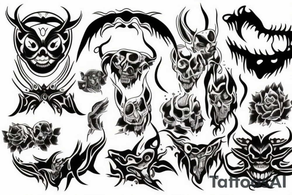 inner demon resting tattoo idea