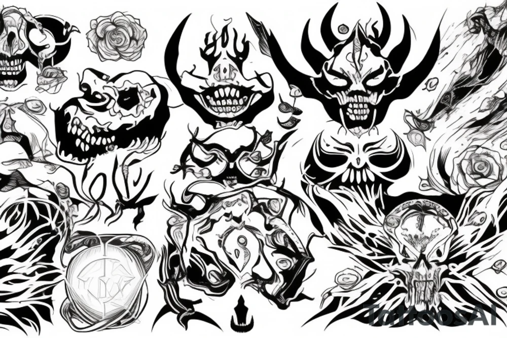 inner demon resting tattoo idea