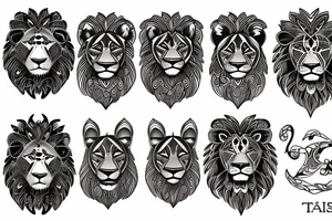 Lion talisman tattoo idea