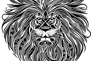realistic Lion mandala around it tattoo idea