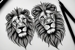 realistic Lion tattoo idea