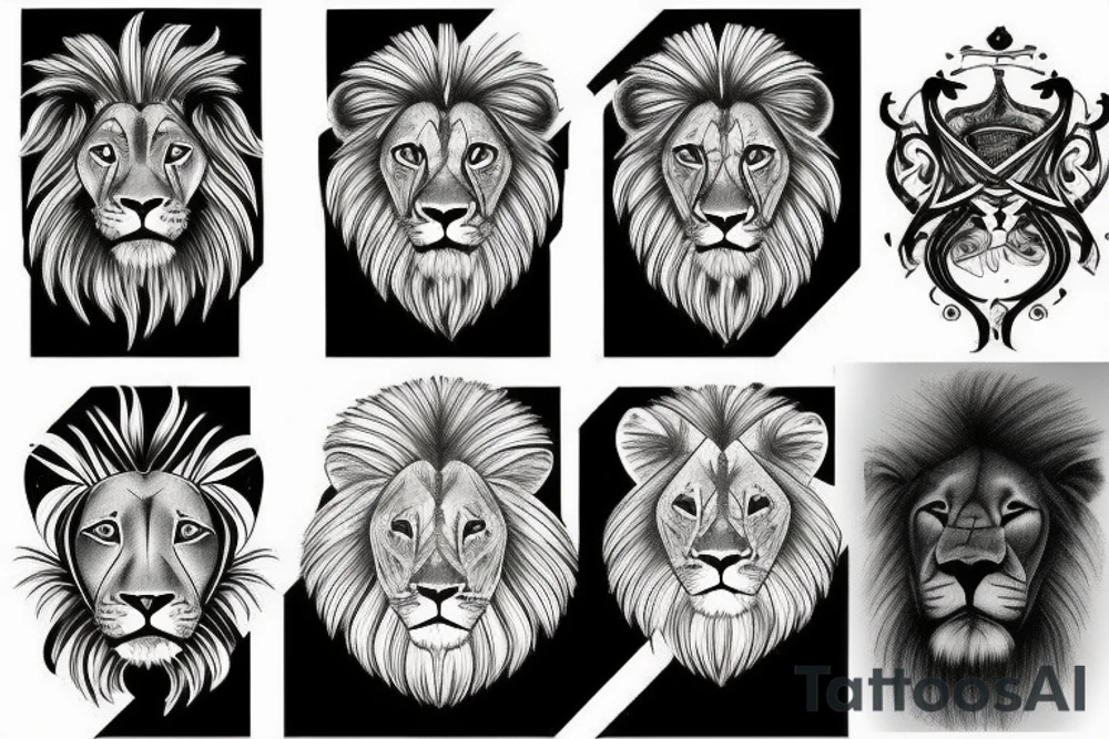 realistic Lion tattoo idea