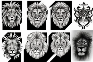 realistic Lion tattoo idea