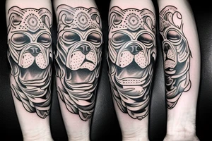White english bulldog tattoo idea