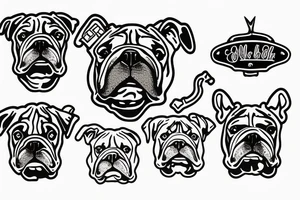 english bulldog tattoo idea