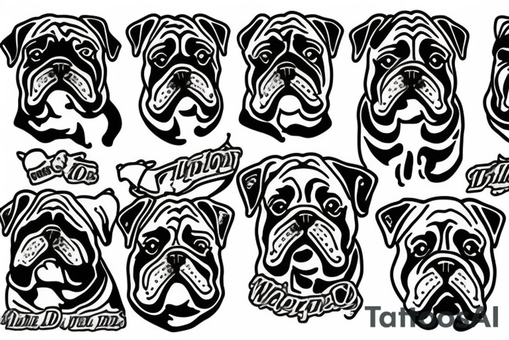 english bulldog tattoo idea