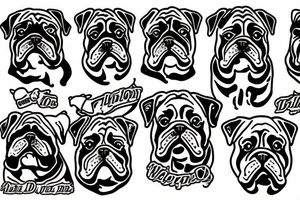 english bulldog tattoo idea