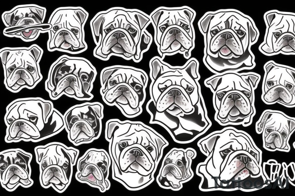 english bulldog tattoo idea