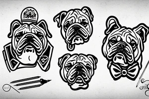 english bulldog tattoo idea