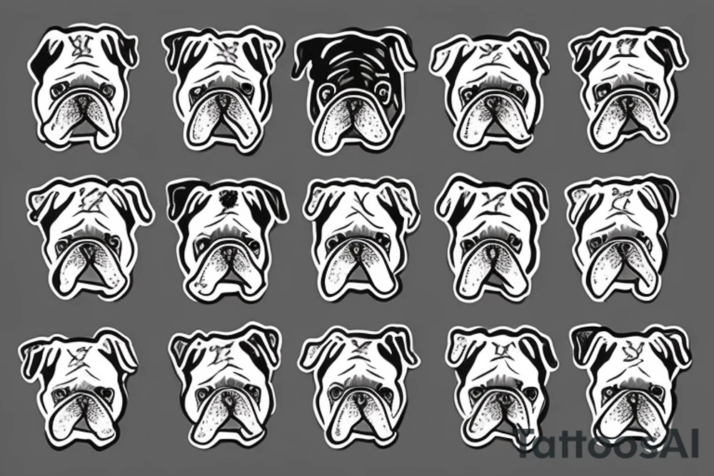 english bulldog tattoo idea
