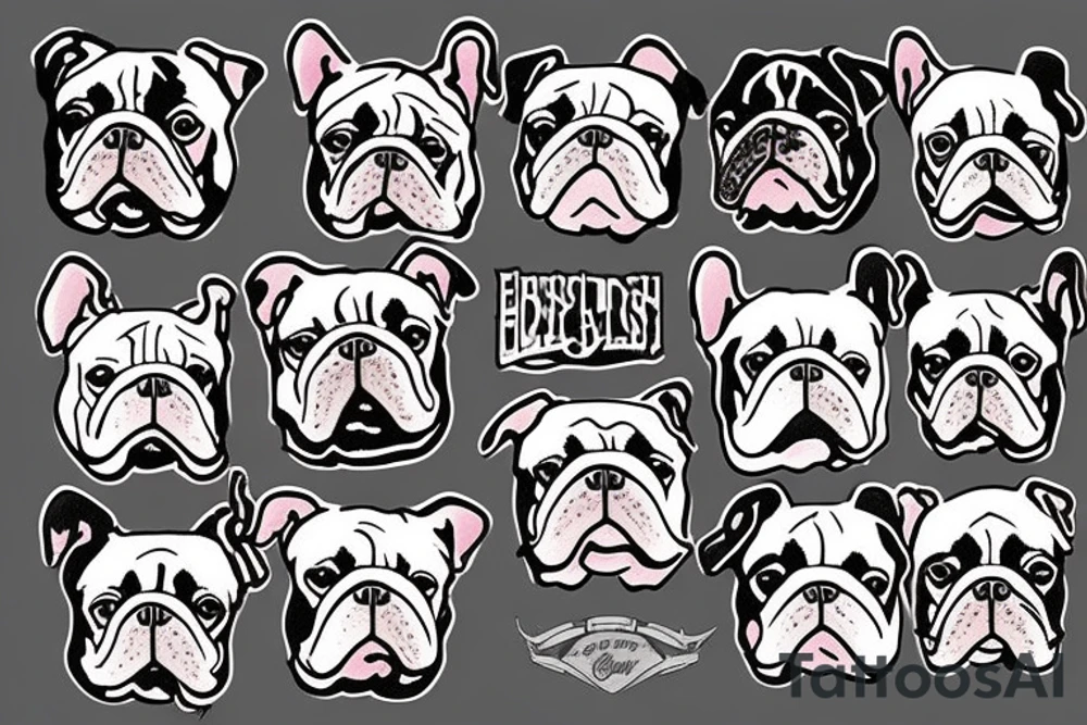english bulldog tattoo idea