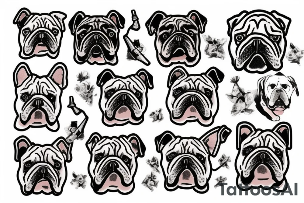 english bulldog tattoo idea