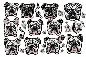 english bulldog tattoo idea
