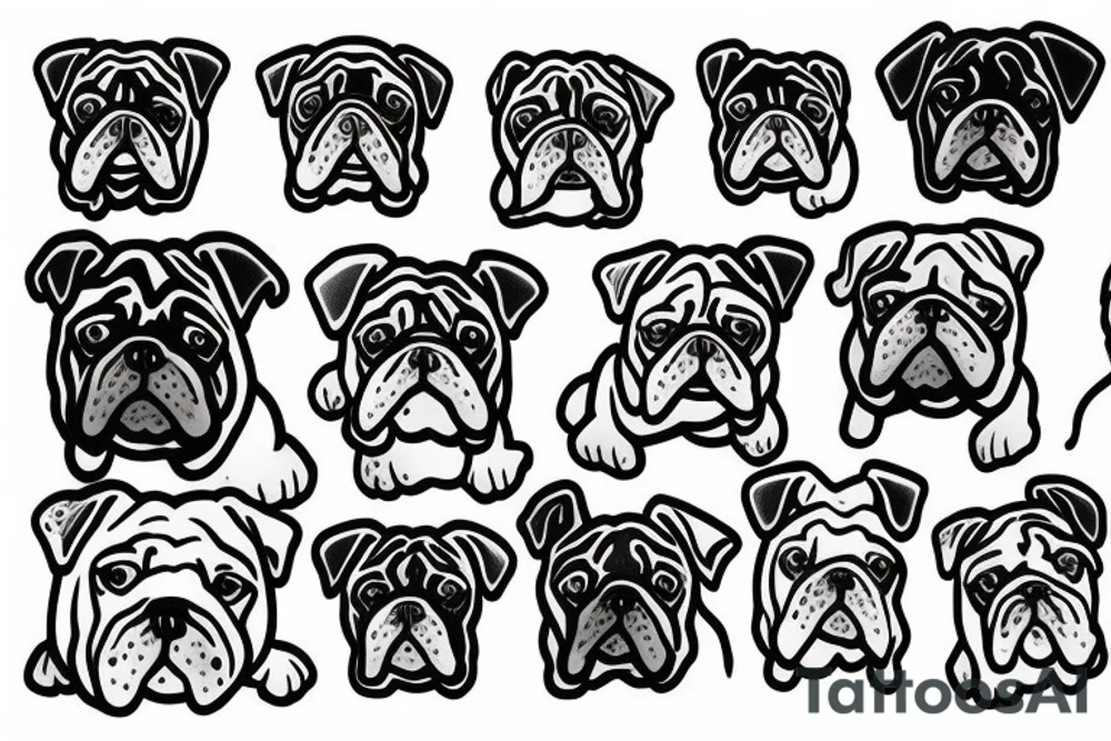 english bulldog tattoo idea