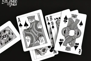Playing cards with date 4/9/22 tattoo idea