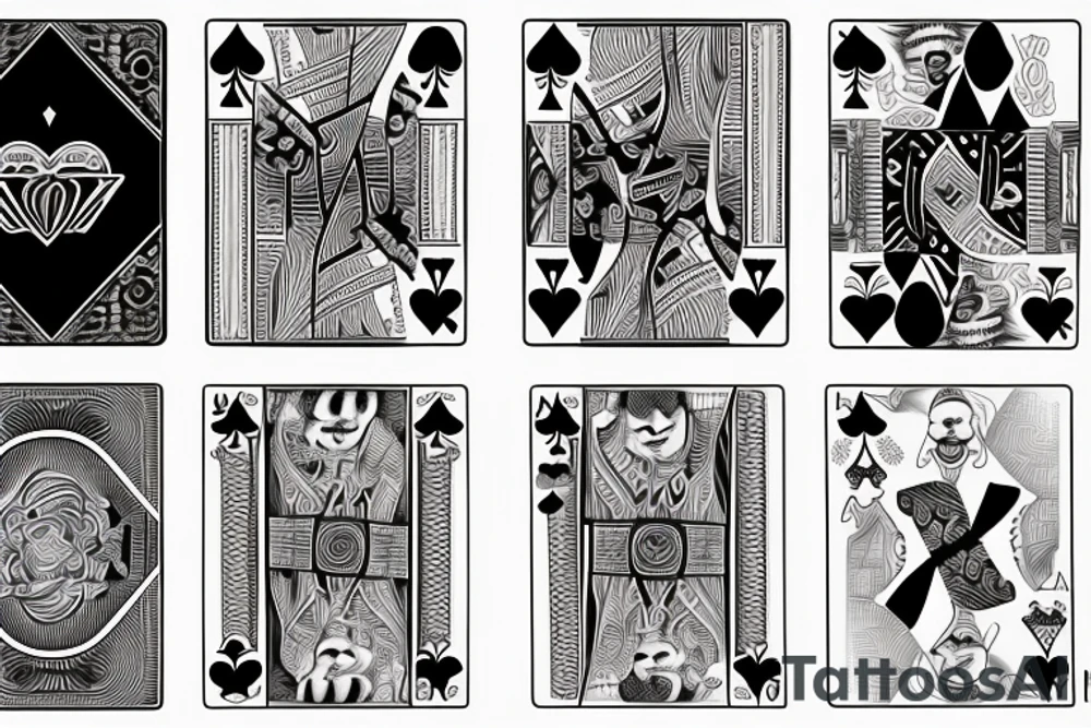 Playing cards with date 4/9/22 tattoo idea