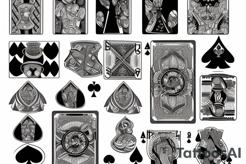 Playing cards with date 4/9/22 tattoo idea