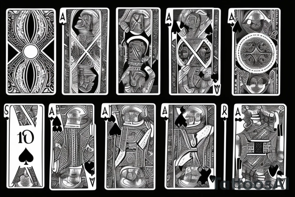 Playing cards j and 9 tattoo idea