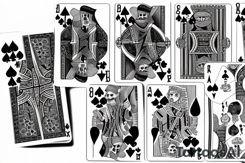 Playing cards j and 9 tattoo idea