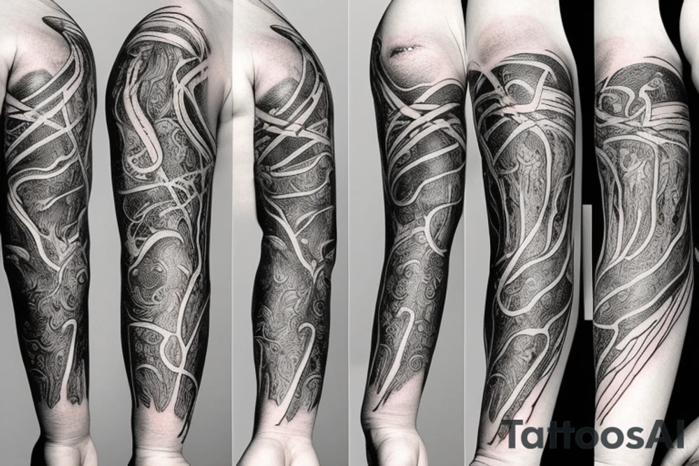 Tatoo for arm, from the shoulder, dotwork style tattoo idea Tatoo for arm, from the shoulder, dotwork style tattoo idea