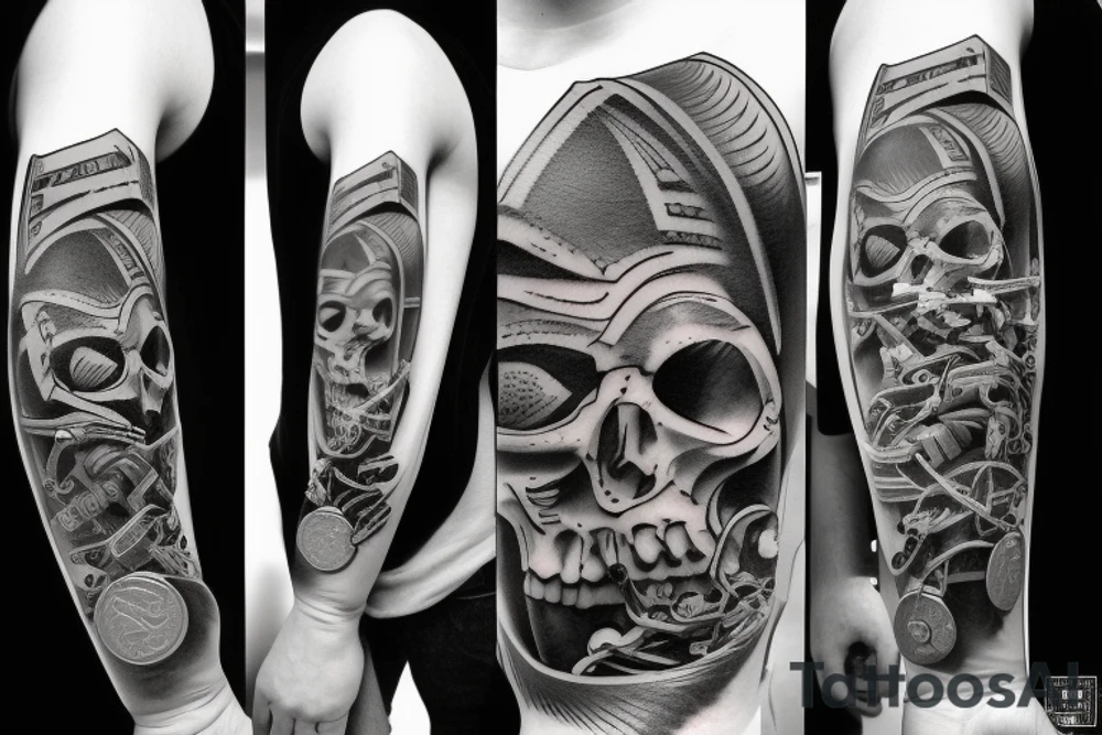 Money , guns , robbed tattoo idea