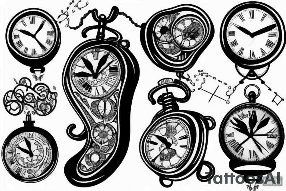 Money , clock tattoo idea
