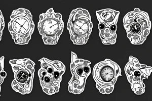 Money , dog , clock , baby tattoo idea