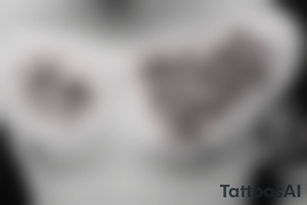 Create a minimalistic tattoo I can put in my rib cage with simple hearts and flowers referencing my three children tattoo idea