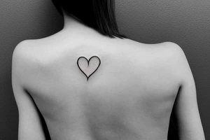 Small and minimalist Rib cage tattoo for three children with hearts tattoo idea